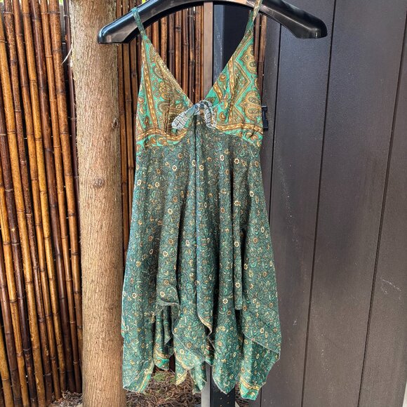 Green Boho Layered Dress - Picture 1 of 2